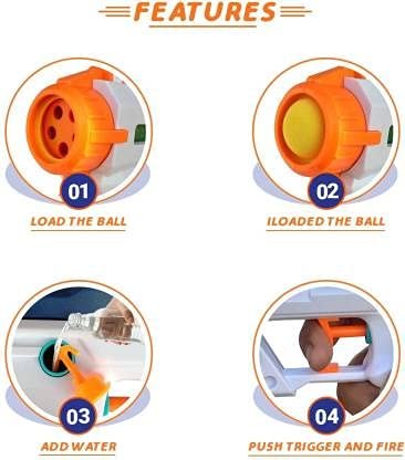 2-in-1 Magic Gun Toy Set – Dual Function Soft EVA Ball Blaster & Water Shooter with Target Bowling Pins for Kids - Image 3