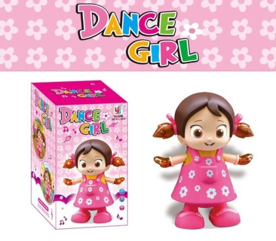Dance Girl Toy with Flashing Lights and Musical Sound – Interactive Walking & Dancing Doll for Kids