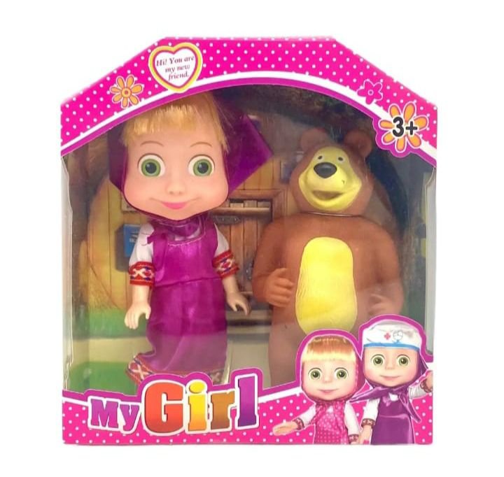 Masha and The Bear Doll Toy Set | Collectible Character Figures with Masha in Traditional Dress & Big Bear Action Toy for Kids (Ages 3+) - Image 4