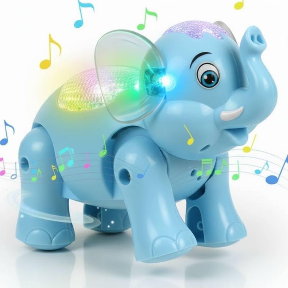 KABY Clever Elephant Walking Toy for Kids – Battery Operated Elephant with Lights, Music & Smooth Walking Movement | KABY-880-3 - Image 4