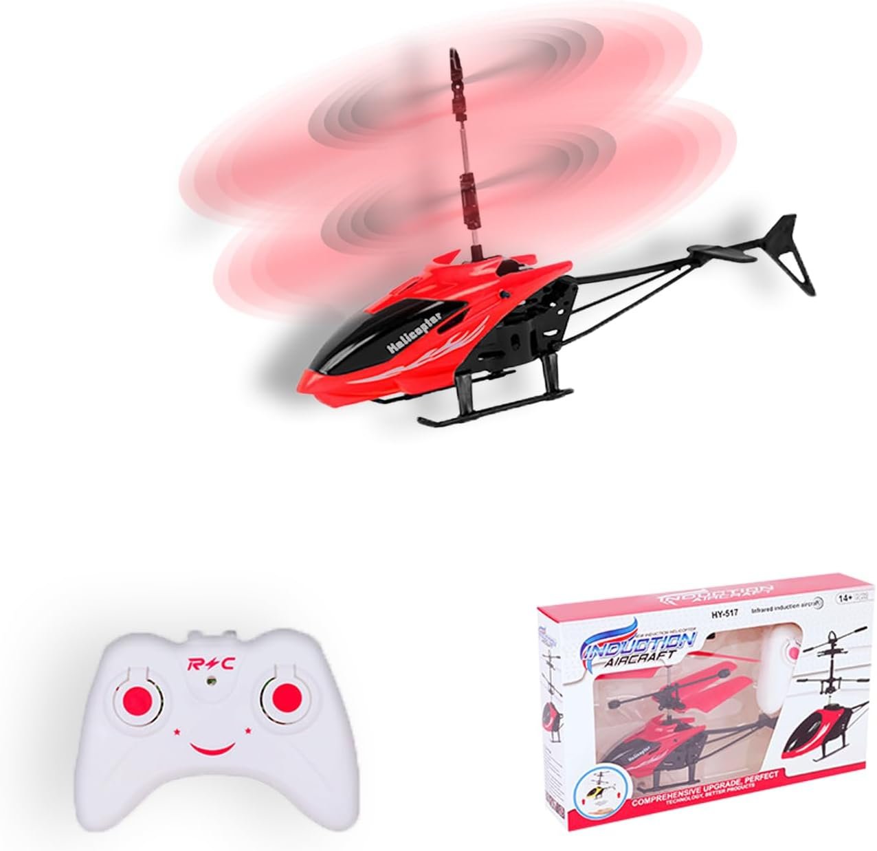 Remote Control RC Helicopter Toy for Kids – Rechargeable Mini Radio Controlled Helicopter with LED Lights, 360° Flight & Easy Controls