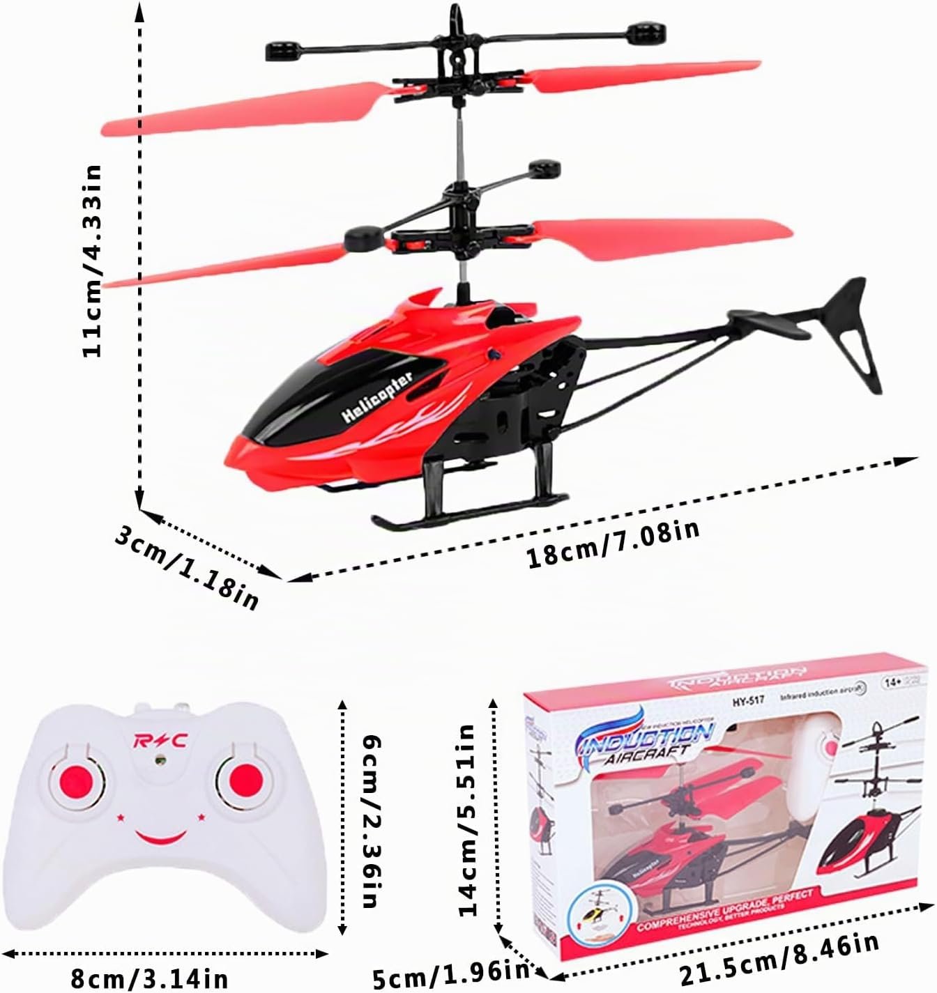 Remote Control RC Helicopter Toy for Kids – Rechargeable Mini Radio Controlled Helicopter with LED Lights, 360° Flight & Easy Controls - Image 3