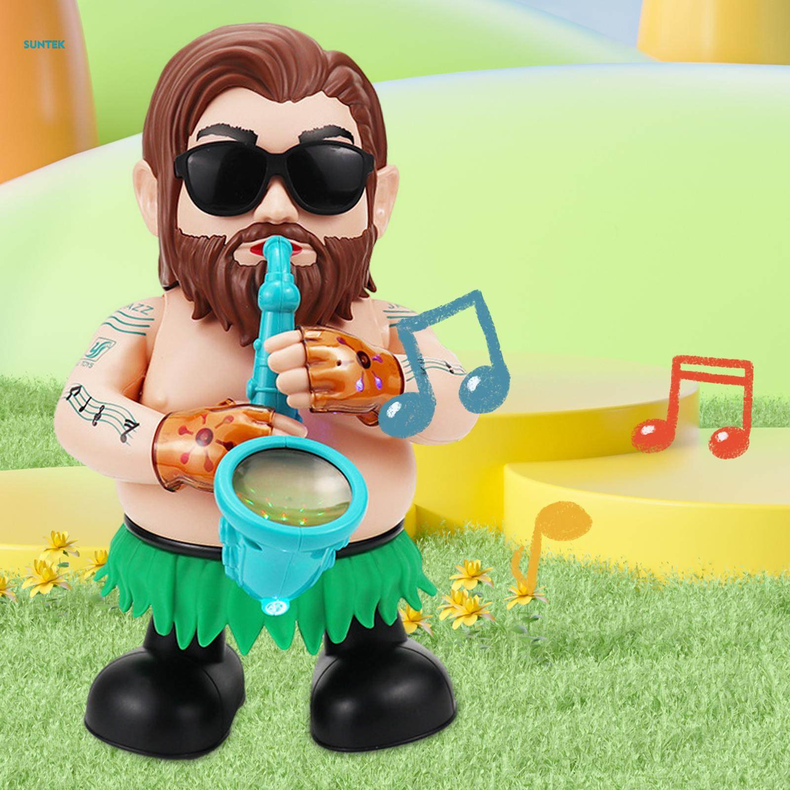 Dancing Saxophone Musician Toy with Body & Arm Swing, Flashing Lights, and Music – Interactive Animated Sax Player Doll - Image 3