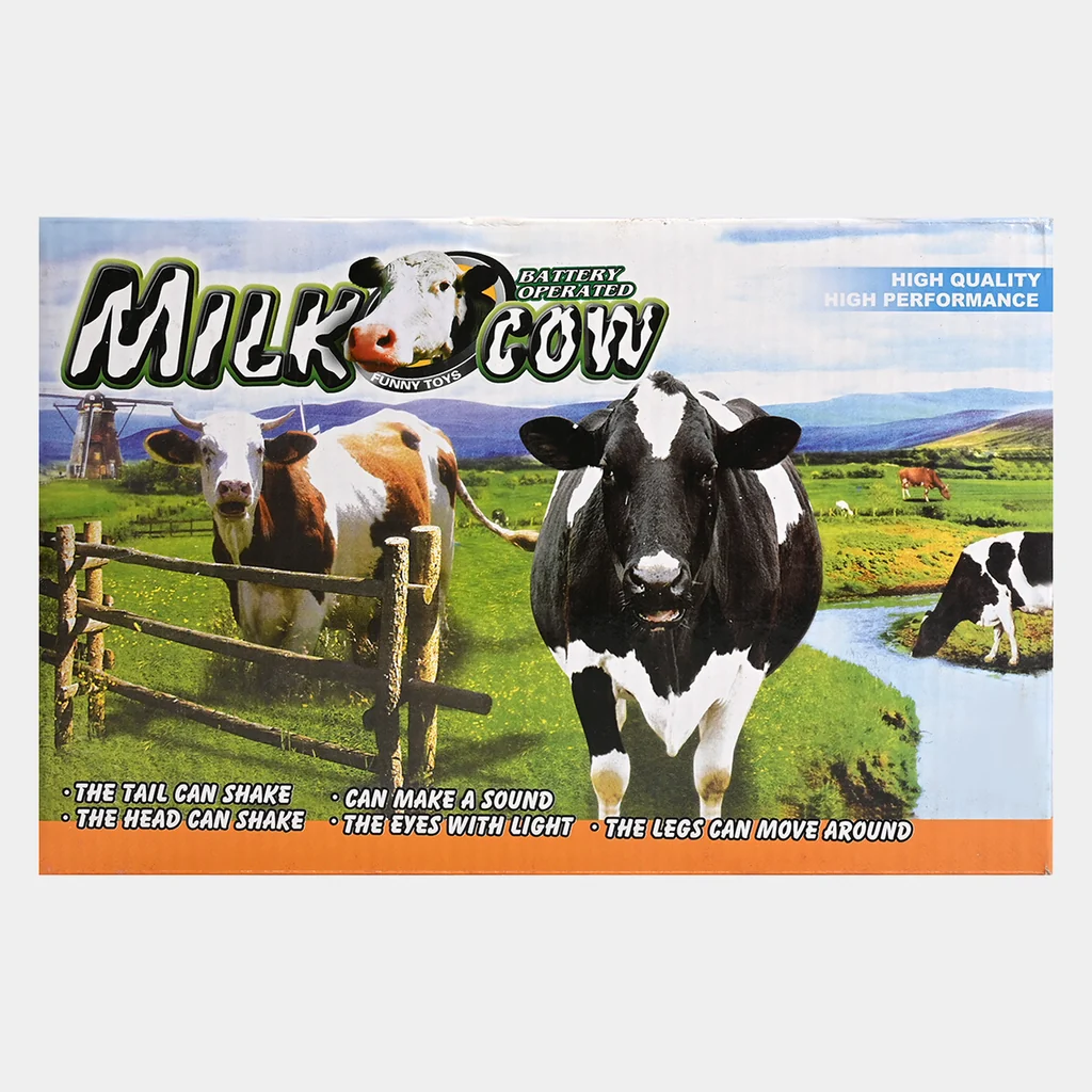 Battery Operated Walking Cow Toy for Kids – Interactive Moving Milk Cow with Shaking Head & Tail, Sound, Light-Up Eyes & Moving Legs | Ages 3+ - Image 4