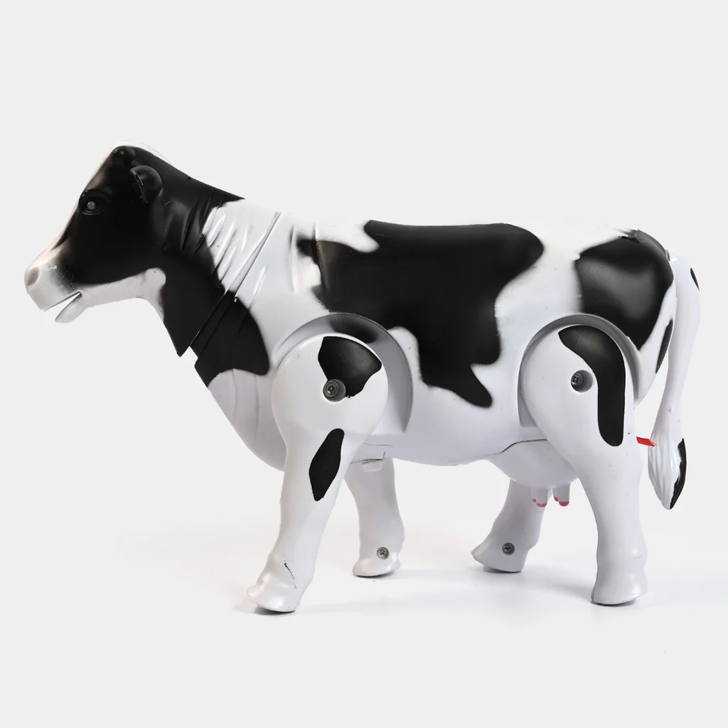 Battery Operated Walking Cow Toy for Kids – Interactive Moving Milk Cow with Shaking Head & Tail, Sound, Light-Up Eyes & Moving Legs | Ages 3+ - Image 2