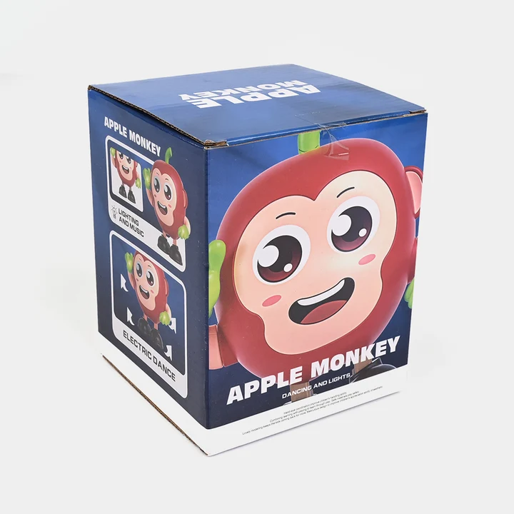 Dancing Apple Monkey Toy for Kids – Electric Musical Monkey with Lights, Music & 360° Dance Movement - Image 2