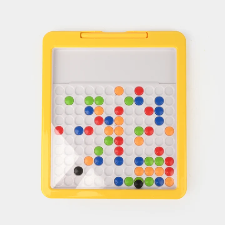 Magnetic Drawing Board Educational Series – Montessori Color Bead Art Doodle Pad with 20 Cartoon Patterns & Magnetic Stylus Pen for Kids Age 3+ - Image 2