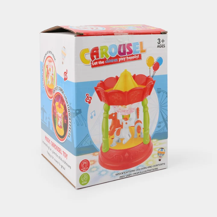 Musical Carousel Toy for Kids – Rotating Horse Carousel with Music, Colorful Lights & Spinning Action - Image 2