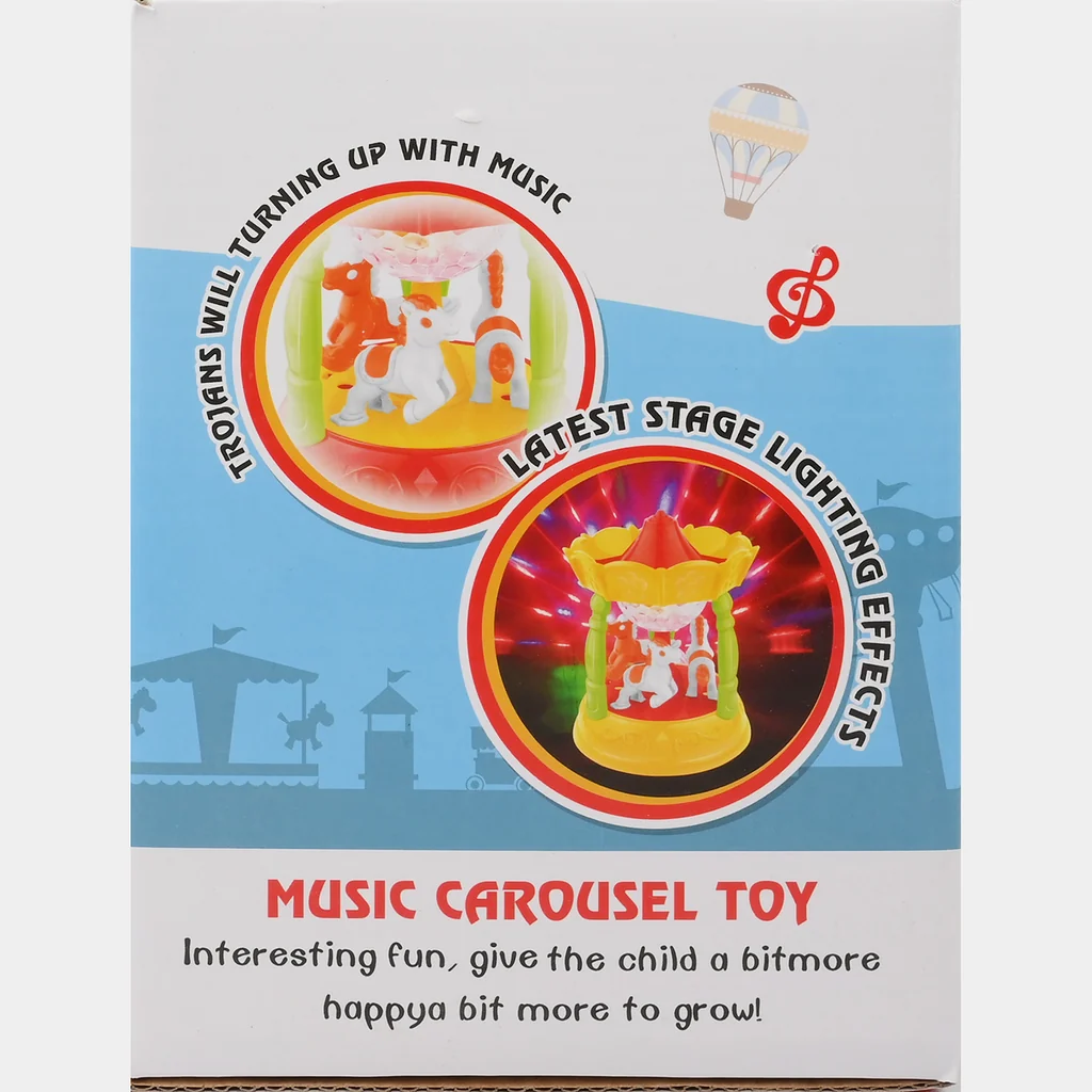 Musical Carousel Toy for Kids – Rotating Horse Carousel with Music, Colorful Lights & Spinning Action - Image 3