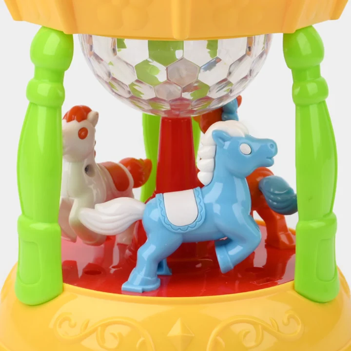 Musical Carousel Toy for Kids – Rotating Horse Carousel with Music, Colorful Lights & Spinning Action - Image 4