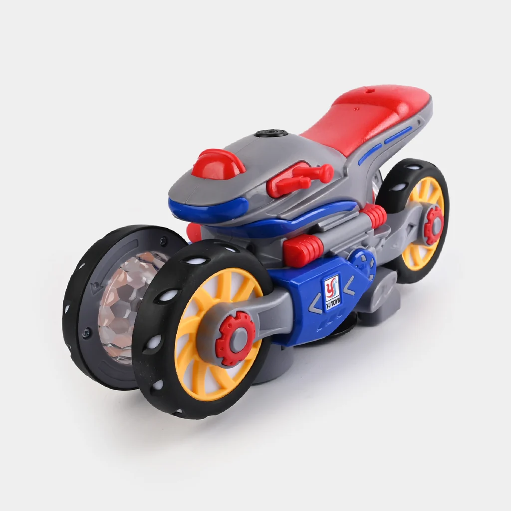 360° Rotating Stunt Motor Bike Toy for Kids – Electric Universal Wheel Motorcycle with LED Lights, Music & 360° Rotation - Image 2