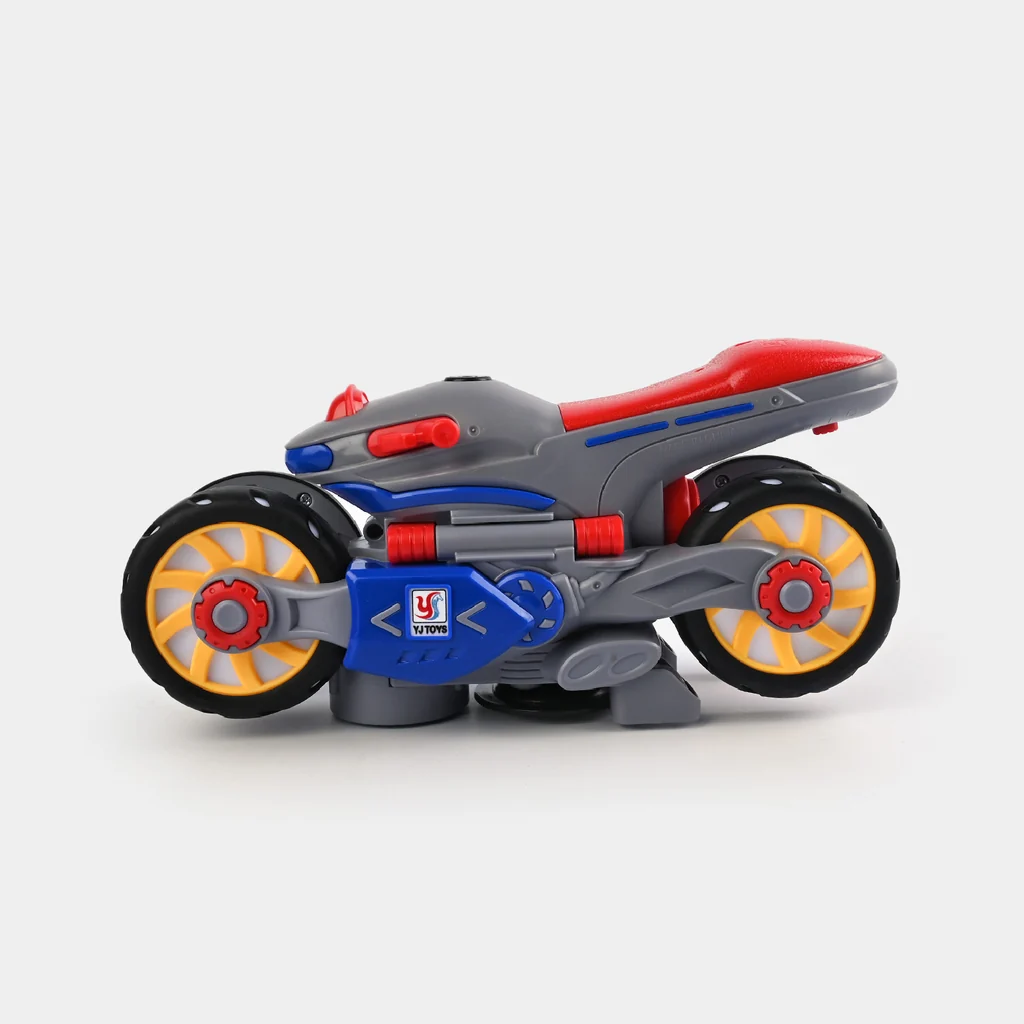 360° Rotating Stunt Motor Bike Toy for Kids – Electric Universal Wheel Motorcycle with LED Lights, Music & 360° Rotation - Image 3
