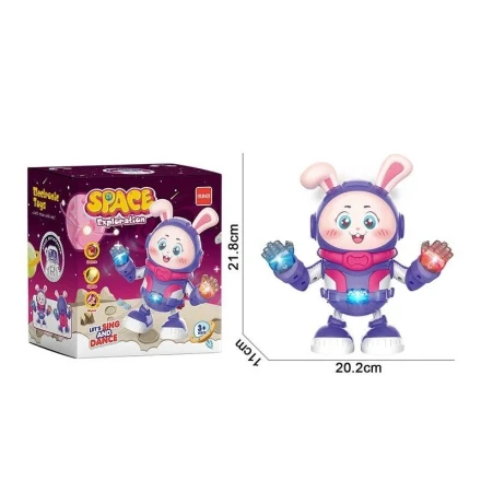 Dancing Space Bunny Toy for Kids – Musical Rabbit Robot with Colorful Lights, Sound & Interactive Movement - Image 2