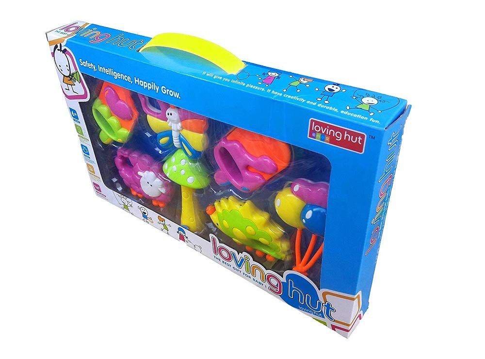 Loving Hut Baby Rattle & Teether Gift Set | Multi-Piece Sensory Teething Toys & Rattles for Infants (Ages 6 Months+) - Image 4