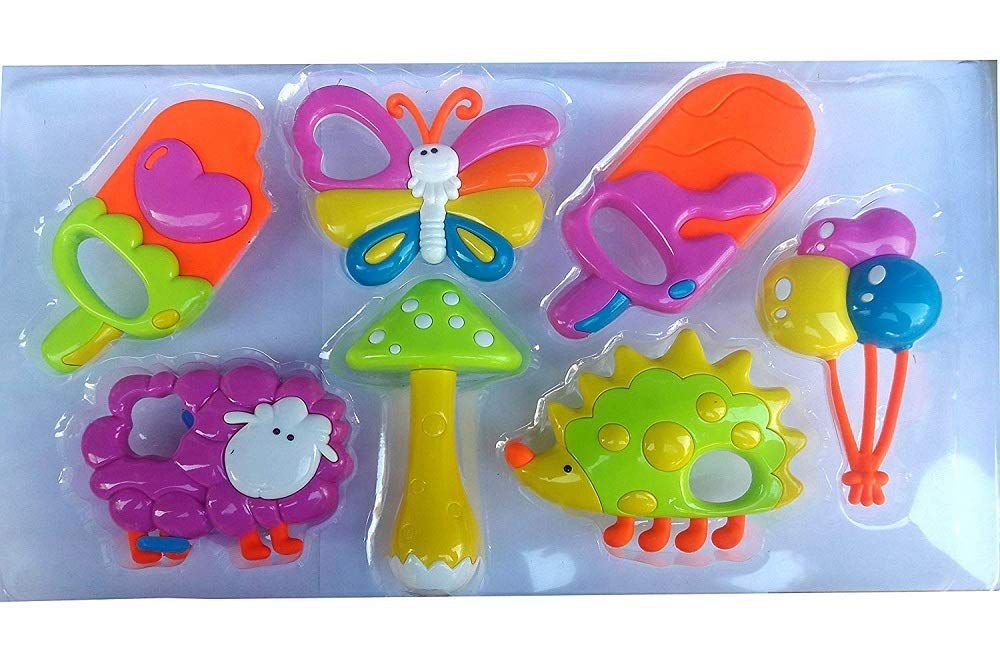 Loving Hut Baby Rattle & Teether Gift Set | Multi-Piece Sensory Teething Toys & Rattles for Infants (Ages 6 Months+) - Image 3