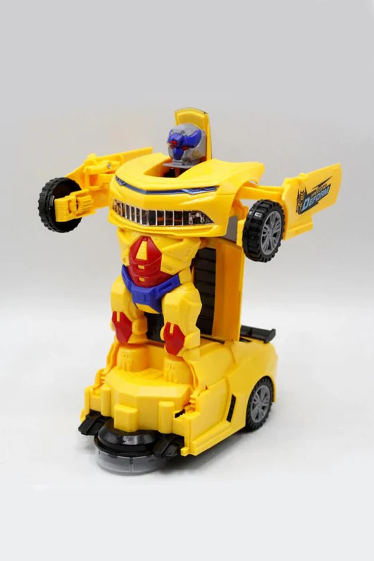 Battery Operated Robot Transforming Car Toy for Kids – 2-in-1 Deform Robot & Racing Sports Car with Lights, Music & Transformation | Ages 3+ - Image 3