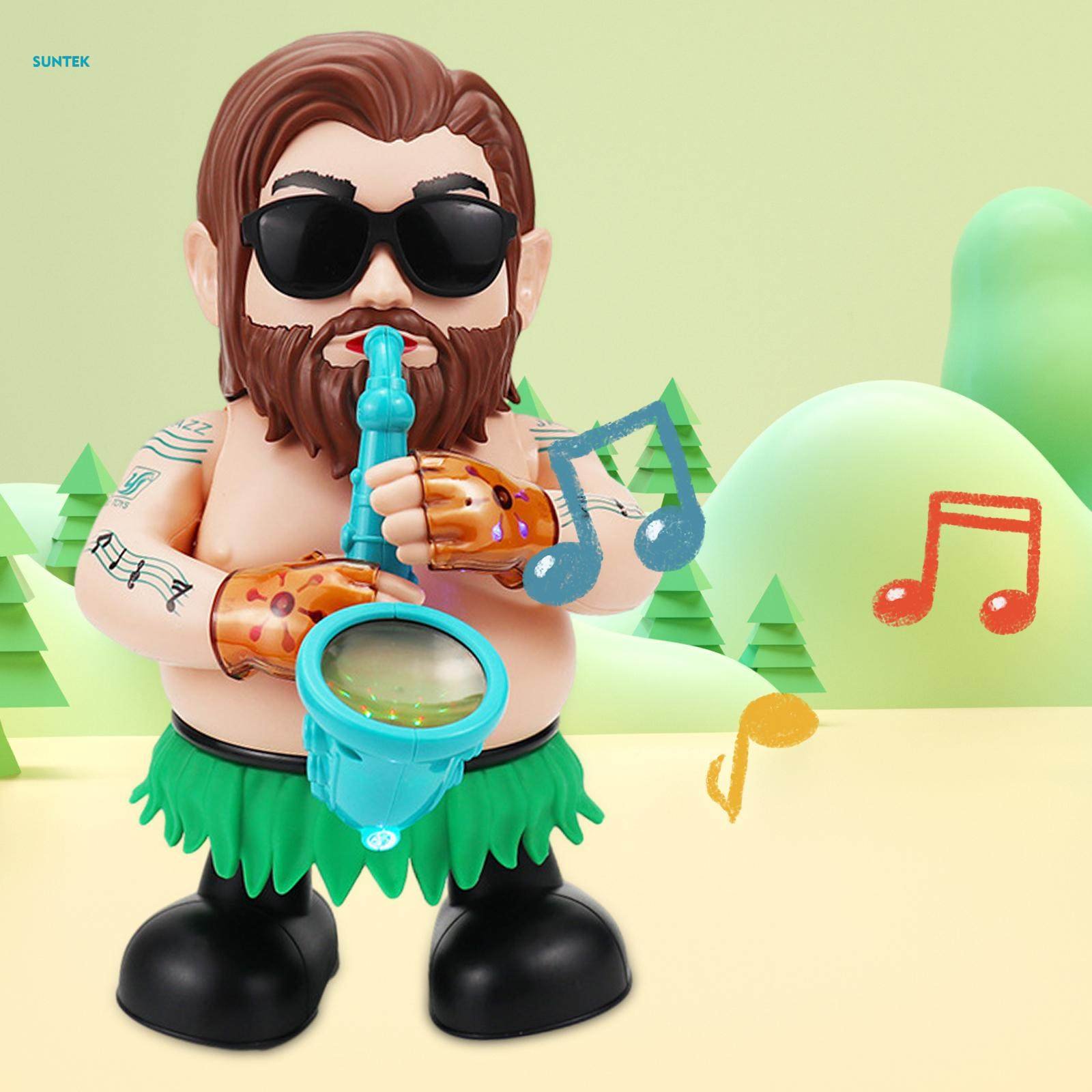 Dancing Saxophone Musician Toy with Body & Arm Swing, Flashing Lights, and Music – Interactive Animated Sax Player Doll - Image 2