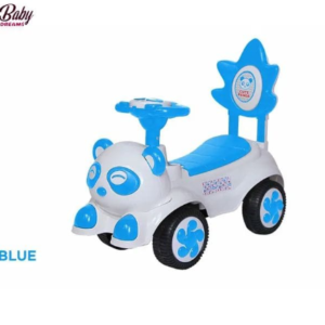Baby Dreams Kids Panda Ride-On Car with Steering Wheel, Comfortable Seat & Backrest – Blue & White